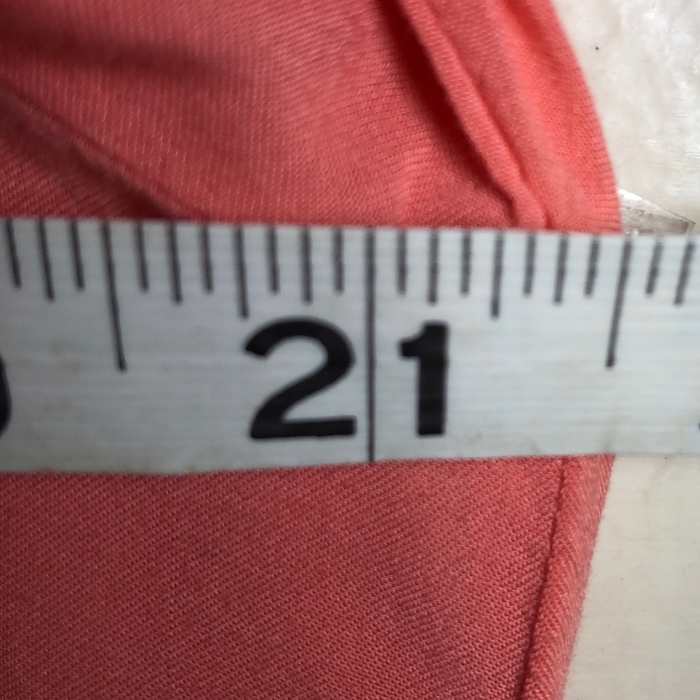 Gap Blouse Size Large Peach Roll up Sleeves V Neck - Picture 10 of 11